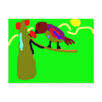 Pájaro Exótico Postal