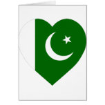 Pakistan Flag Heart cards