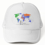 PAL NTSC SECAM TV World Map hats