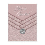 Palatial Wedding Invitation (Mauve) postcards