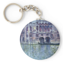 Palazzo Da Mula Venice By Claude Monet Keychain