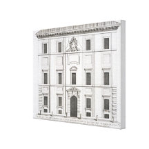 Palazzo del Collegio de Propaganda Fide, from 'Pal Canvas Print