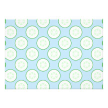Pale Blue and Green Cucumber Pattern. Invitations