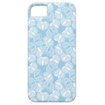 Pale Blue Japanese Floral Pattern iPhone 5 Case