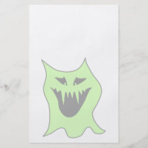 Pale Green and Grey Monster Cartoon Flyers