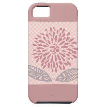 Pale Mauve Summer Floral Design iPhone 5 Case
