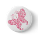 Pale Pink Butterfly Button