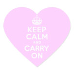 Pale Pink Keep Calm and Carry On stickers