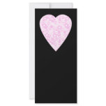 Pale Pink Love Heart. Patterned Design. Custom rack cards
