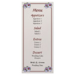 Pale Pink Orchid Wedding Menu Customized Rack Card