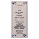 Pale Pink Orchids Wedding Program Customized Rack Card