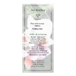 Pale Pink Phalaenopsis Orchids Wedding Program Customised Rack Card