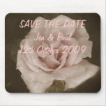 Pale Pink Rose - Save The Date mousepads