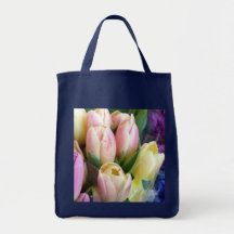 Pale Pink Tulip Flowers Tote Bag