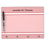 Pale pink white striped design Dry-Erase whiteboards