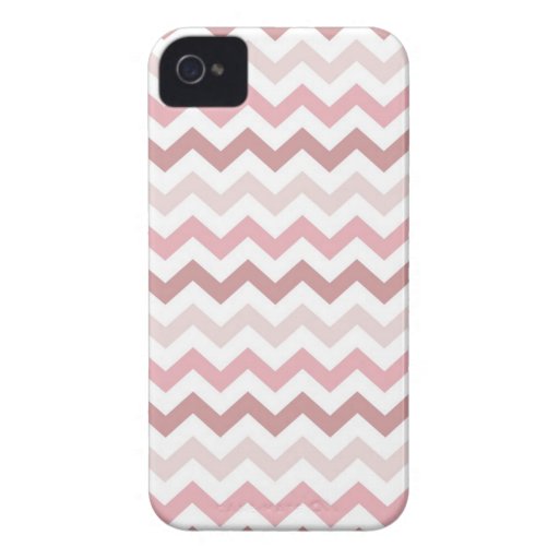 Pale Pink Zig Zag Chevrons Pattern iPhone 4 Case