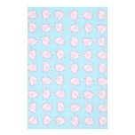 Pale repeating pig fly pattered stationary stationery design