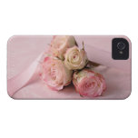 pale roses on pink iphone i.d. credit card iPhone 4 cases