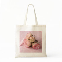 pale roses on pink swirls bag