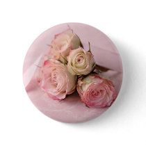 pale roses on pink swirls small button