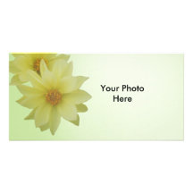 Pale Yellow Dahlia Photo Card