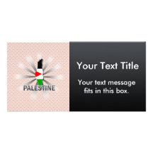 Palestine Flag Map 2.0 Customised Photo Card
