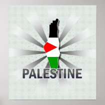 Palestine Flag Map 2.0 Poster