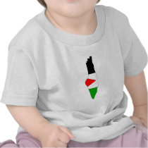 Palestine Flag Map full size Tshirts