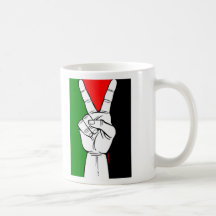 PALESTINE FLAG PEACE SIGN MUGS