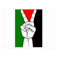 PALESTINE FLAG PEACE SIGN POSTCARDS