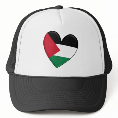 Palestine Heart Flag Trucker Hat by WearFlags