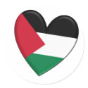 Palestine Heart Flag stickers