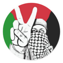 Palestine Victory Flag Round Stickers