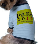 Palin 2012 Don't Tread On Me pet clothing