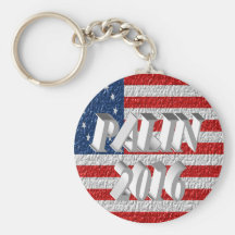 PALIN 2016 Key Chain, White 3D, Betsy Ross