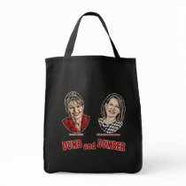 Palin and Bachmann Dumb and Dumber Tote Bags