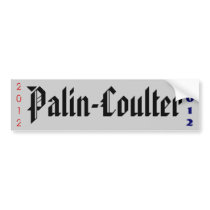 PALIN-COULTER 2012 BUMPER STICKER