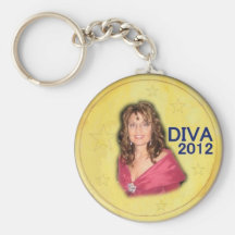 Palin Diva Gold Keychain