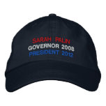 Palin, Now and Later embroidered hats