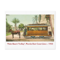 Palm Beach, Florida, Train Post Card