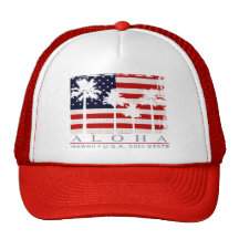 Palm Flag Hawaii Trucker Hats
