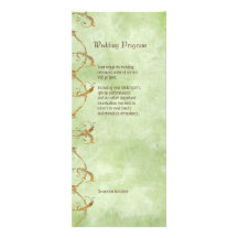 Palm Paradise  - Green Wedding Program Card Invitations