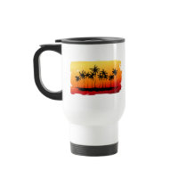 Palm Shadows at Sunset Coffee Mug