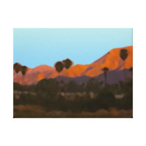Palm Springs San Jacinto Mountains View Gallery Wrapped Canvas