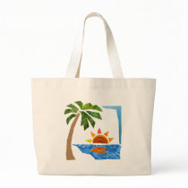 Palm, Sun & Sea Tote Bag