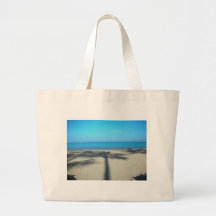 Palm tree and beach canvas bags