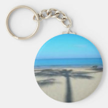 Palm tree and beach keychains