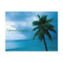 palm tree and ocean postcard
