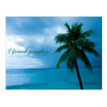 palm tree and ocean postcard
