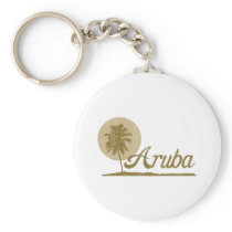Palm Tree Aruba Keychain